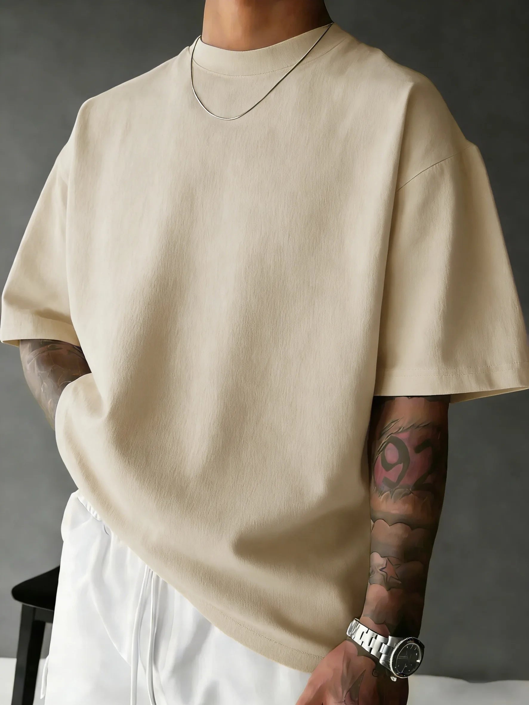 Summer Beach Cotton Short Sleeve For Man's Casual Loose Short Tops Breathable Comfy Basics T Shirts Sport Street Soft Streetwear